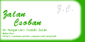 zalan csoban business card